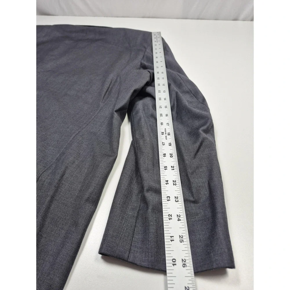 ZINO Suit Mens 52 Gray Wool Super 120s 2 Piece 47x36 Milan Italy NWT FLAW